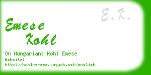 emese kohl business card